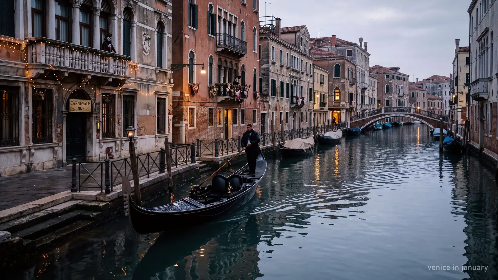 Venice Gondola, Venice: venice in january 2027: weather, carnival and gondola rides